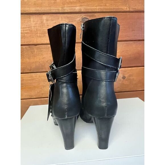 Ride Tec Women's 3 Buckle Riding Boots - Black* Leather * Heeled * Sz 10 - Picture 2 of 10